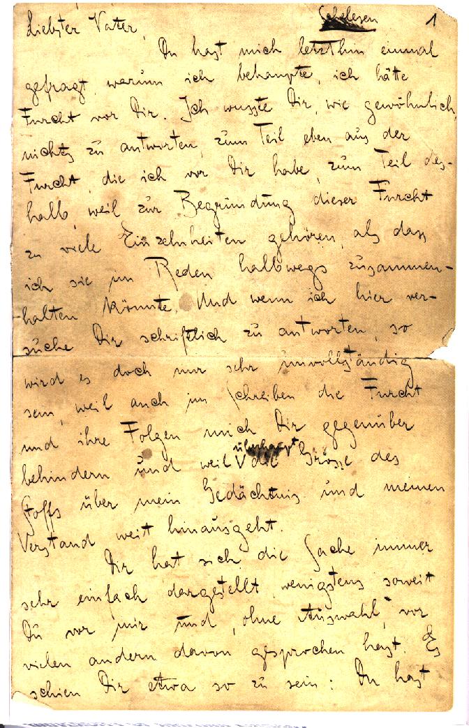 Kafka’s Letter To His Father | Escape Into Life